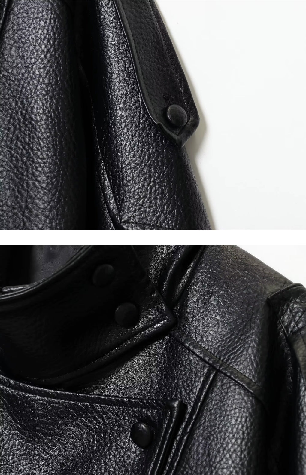 Zoë Elegante Oversize Kunstlederjacke